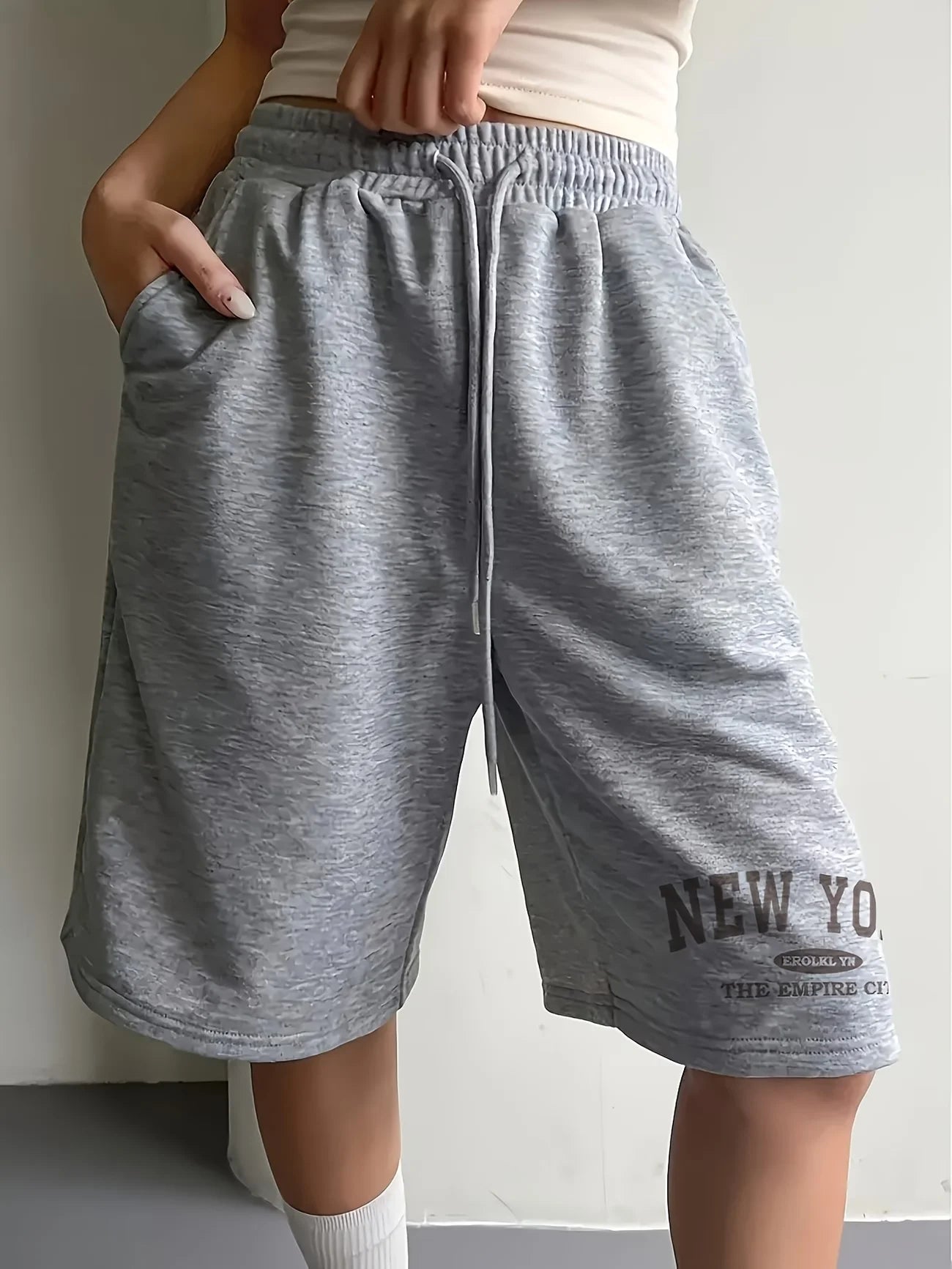 Summer Loose Women Men Shorts New York y2k Pickleball Drawstring Athletic Shorts Sweatpants Sport Jogging Beach Pant Oversize