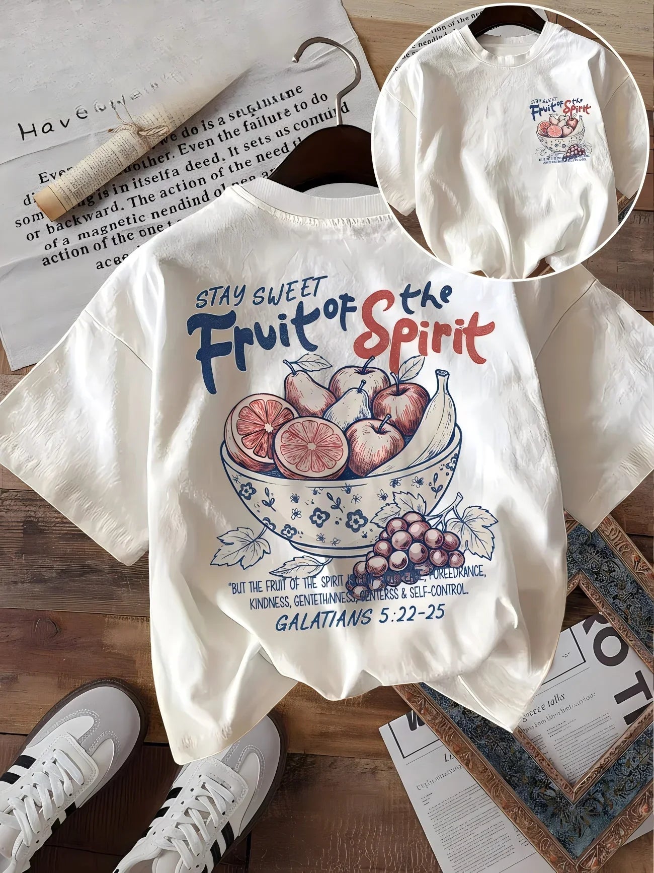 Fruit Of The Spirit Christian T-Shirt Women Stay Sweet Bible...