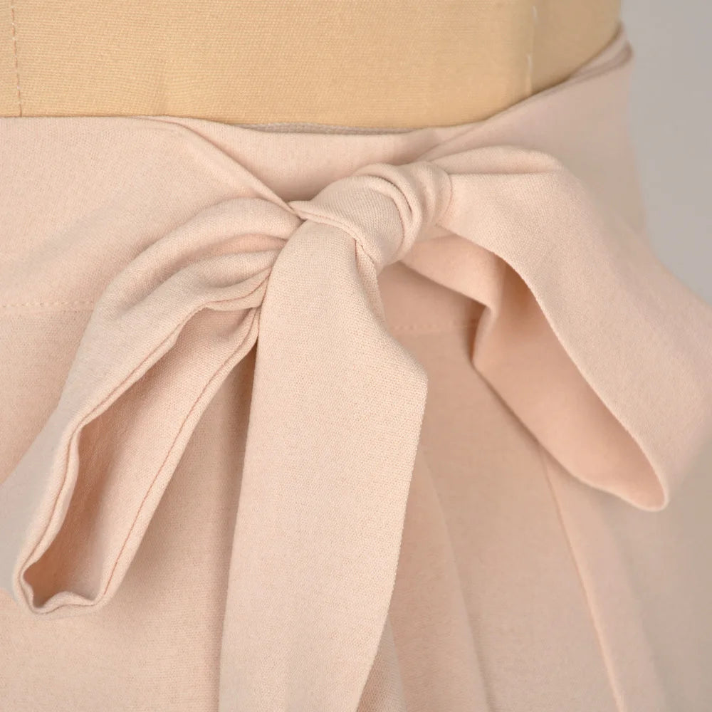 Long Skirts For Womens 2026 Summer Fashion Lace Up Ruffles Solid Color High Waist Bodycon Skirt Female Casual Chiffon Skirt