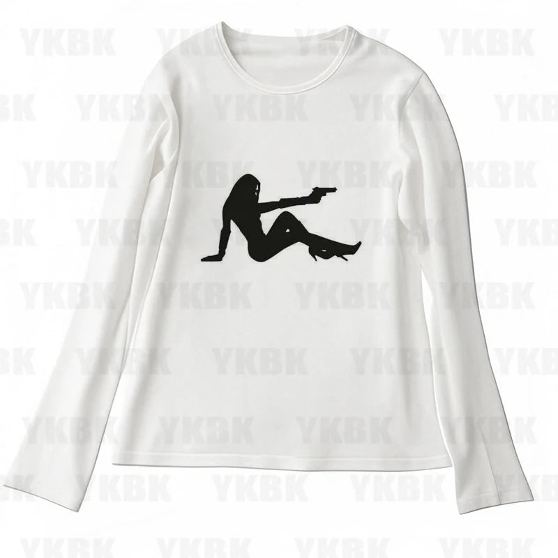 Harajuku Y2k Aesthetic Y2k Crop Top Women Sexy Girl Print Graphics Baby Tee Goth Casual Short Sleeve Tshirt Punk Streetwear Slim